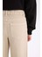Kız Çocuk Wide Leg Geniş Bol Paça Pamuklu Cepli Bej Pantolon C8777A824AU 13