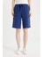 Regular Fit Beli Lastikli Düz Paça Bermuda Şort N7439AZNS 10