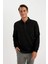 Regular Fit Polo Yaka Yarım Fermuarlı Basic Düz Sweatshirt D2279AX24AU 6