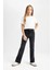 Kız Çocuk Flare Fit İspanyol Paça Cepli Siyah Jean Pantolon C8535A824AU 10