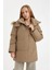 Kız Çocuk Çıkarılabilir Suni Kürk Yaka Kapüşonlu Parka C8515A824AU 6