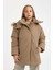 Kız Çocuk Çıkarılabilir Suni Kürk Yaka Kapüşonlu Parka C8515A824AU 8