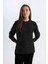 Regular Fit Bisiklet Yaka Simli Kumaş Triko Kazak D0405AX24WN 11
