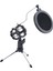 Mikrofon Ön Cam Filtre Kapağı ile Bilgisayar Video Kaydı Için Ayarlanabilir Mikrofon Standı Masaüstü Tripod (Yurt Dışından) 2