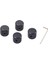 Siyah 4 Paket Hacim Kontrol Düğmesi Tonu Düğmesi Düz Kontrol Topçusu Gitar Kontrol Knob Gitar Pedal Düğmesi (Yurt Dışından) 1