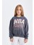 Kız Çocuk NBA Wordmark Oversize Geniş Kalıp Bisiklet Yaka Sweatshirt C9508A824AU 7