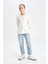 Kız Çocuk Mom Fit Yırtık Detaylı Dar Paça Cepli Jean Pantolon C8532A824AU 7
