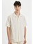 Regular Fit Yazlık Apaş Yaka Dokulu Kısa Kollu Gömlek A9335AX24HS 6