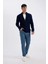 Lacivert Standart Fit Normal Kesim Yarım Balıkçı Yaka Fermuarlı Triko Hırka R1195AZ24WN 8