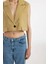 Crop Ceket Yaka Basic Düz Blazer Yelek D1199AX24SM 9