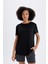 Fit Oversize Geniş Kalıp Bisiklet Yaka Sporcu Modal Kısa Kollu Tişört B5536AX24AU 10