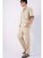 Wide Leg Bol Rahat Kesim Kargo Cepli Keten Görünümlü Yazlık Pantolon B9407AX24SM 10