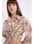 Crop Desenli Vual Yarım Kollu Bluz D2973AX24SM 11