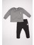 Erkek Bebek 2'li Takım Baskılı Sweatshirt Beli Lastikli Jogger Eşofman Altı D2937A524WN 6
