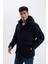 Slim Fit Dar Kesim Astarlı Kapüşonlu Fermuarlı Çift Cepli Kışlık Şişme Mont A3489AX24WN 11