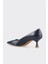 Lacivert Deri Kadın Stiletto 3