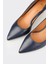 Lacivert Deri Kadın Stiletto 4