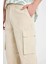 Wide Leg Bol Rahat Kesim Kargo Cepli Keten Görünümlü Yazlık Pantolon B9407AX24SM 17