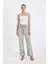 Straight Fit Yüksek Bel Katlamalı Paça Bilek Boy Jean Yıkamalı Pantolon D2965AX24HS 10