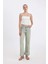 Straight Fit Yüksek Bel Katlamalı Paça Bilek Boy Jean Yıkamalı Pantolon D2965AX24HS 11