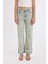 Straight Fit Yüksek Bel Katlamalı Paça Bilek Boy Jean Yıkamalı Pantolon D2965AX24HS 13