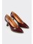 Bordo Deri Kadın Stiletto 2