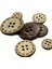 20'li Paket 20 Mm (2 CM) Ahşap Cocanat Cocanout Kokonat Hindistan Cevizi Düğme 2