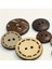 20'li Paket 20 Mm (2 CM) Ahşap Cocanat Cocanout Kokonat Hindistan Cevizi Düğme 3