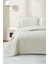 Zagreb Elyaf Dolgulu Çift Kişilik 240X260 cm Yatak Örtüsü Krem 1