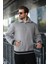 Grimelanj Fermuarlı Dik Yaka Kanguru Cep Erkek Sweatshirt E7159 1