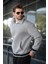 Grimelanj Fermuarlı Dik Yaka Kanguru Cep Erkek Sweatshirt E7159 2