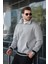 Grimelanj Fermuarlı Dik Yaka Kanguru Cep Erkek Sweatshirt E7159 3