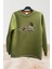 Avcılık Hunter Kurzhaar Av Köpeği ve Keklik Baskılı Regular Fit %100 Pamuk Bisiklet Yaka Sweatshirt 1