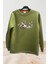 Hunting Avcılık English Setter ve Keklikler Baskılı Regular Fit Bisiklet Yaka Sweatshirt 1