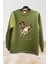 Avcılık Hunting Tavşan Avı ve Av Köpeği Baskılı Regular Fit %100 Pamuk Bisiklet Yaka Sweatshirt 1