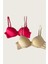 Ten-Kırmızı 2'li Mikro Kumaş Push Up Dolgulu Balenli Günlük Destekli Sütyen 1