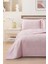 Prag Elyaf Dolgulu Çift Kişilik 240X260 cm Yatak Örtüsü Pudra 1