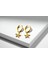 Sallantılı Yıldız Küpe 925 Ayar Gümüş 18 K Gold Kaplama Kadife Kutulu 1