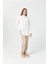 Milano Saten Arka Pileli Tunik Ekru 3