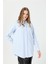 Milano Saten Arka Pileli Tunik Açık Mavi 2
