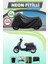 Siyah Arka Çanta Uyumlu Neon Fitilli Vespa Primavera 150 Uyumlu Motor Brandası 1