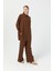 Relaxed Fit Pantolonlu Takım Kahve 3