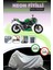 Gri Neon Fitilli Kawasaki Z 300 Uyumlu Motosiklet Brandası 1