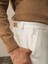 Erkek Ekru Pamuk Dokulu Slim Fit Jogger Pantolon 3