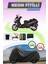 Siyah Neon Fitilli Piaggio X9 200 Uyumlu Motor Brandası 1