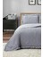 Madrid Elyaf Dolgulu Çift Kişilik 240X260 cm Yatak Örtüsü Gri 1