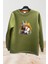Avcılık Hunting Çulluk ve Av Köpeği English Pointer Baskılı %100 Pamuk Bisiklet Yaka Sweatshirt 1