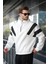 Ekru Fermuarlı Yaka Kapüşonlu Erkek Sweatshirt E7161 4