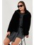 Oversize Fit Dik Yaka Fermuarlı Kürk Bayan Kürk 497ZETA 1