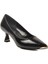 Siyah Kırışık Ince Kısa Topuklu Kadın Abiye Ayakkabı 357171 Z 4